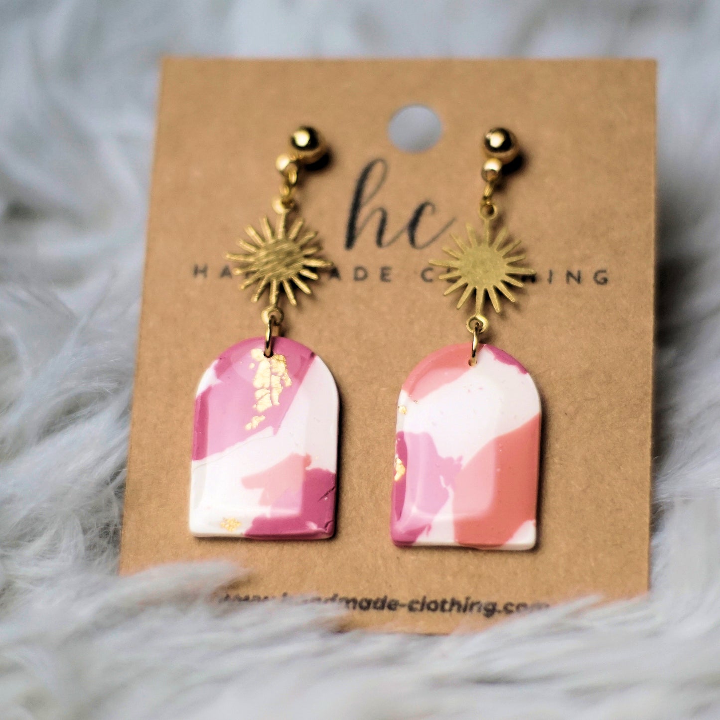 The Sun Flower PinkBurst Earrings