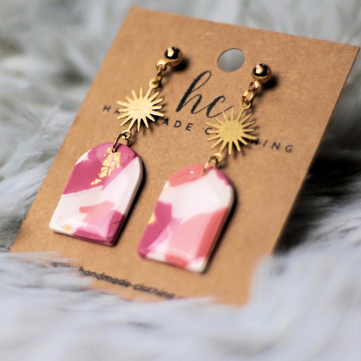 The Sun Flower PinkBurst Earrings