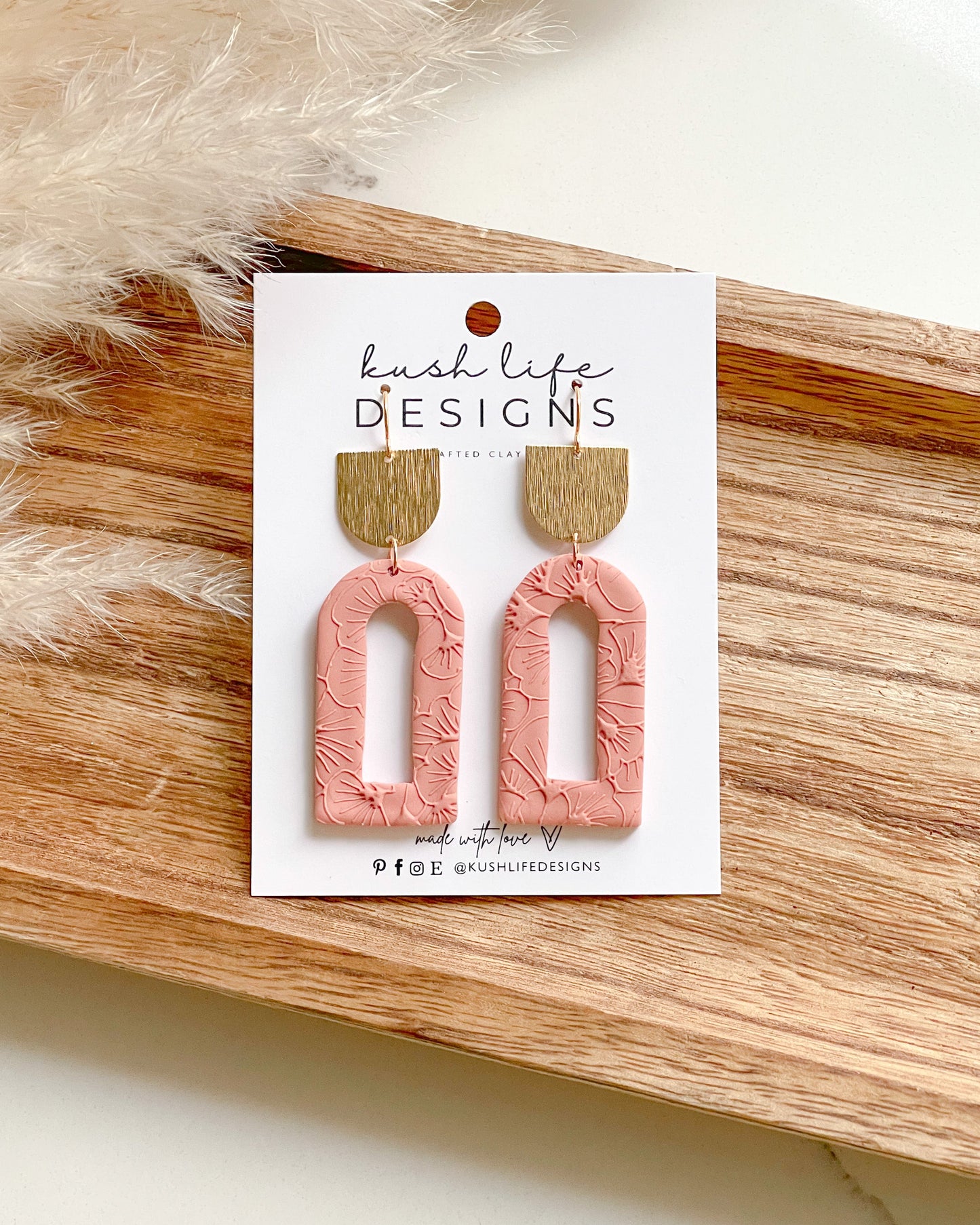 Clay Earrings | Spring Window Dangles