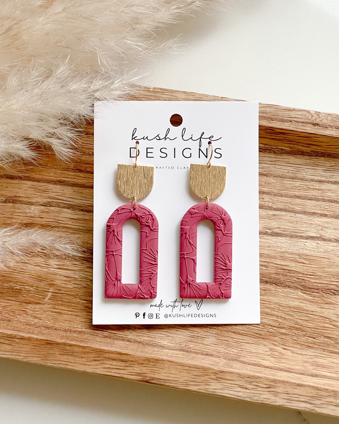 Clay Earrings | Spring Window Dangles