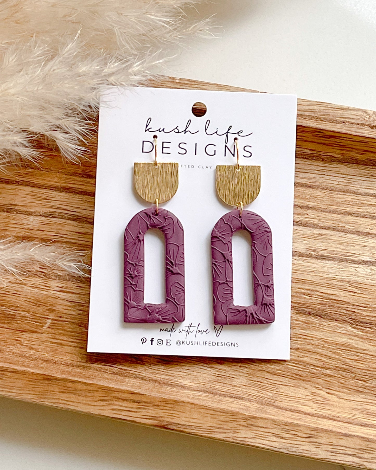 Clay Earrings | Spring Window Dangles