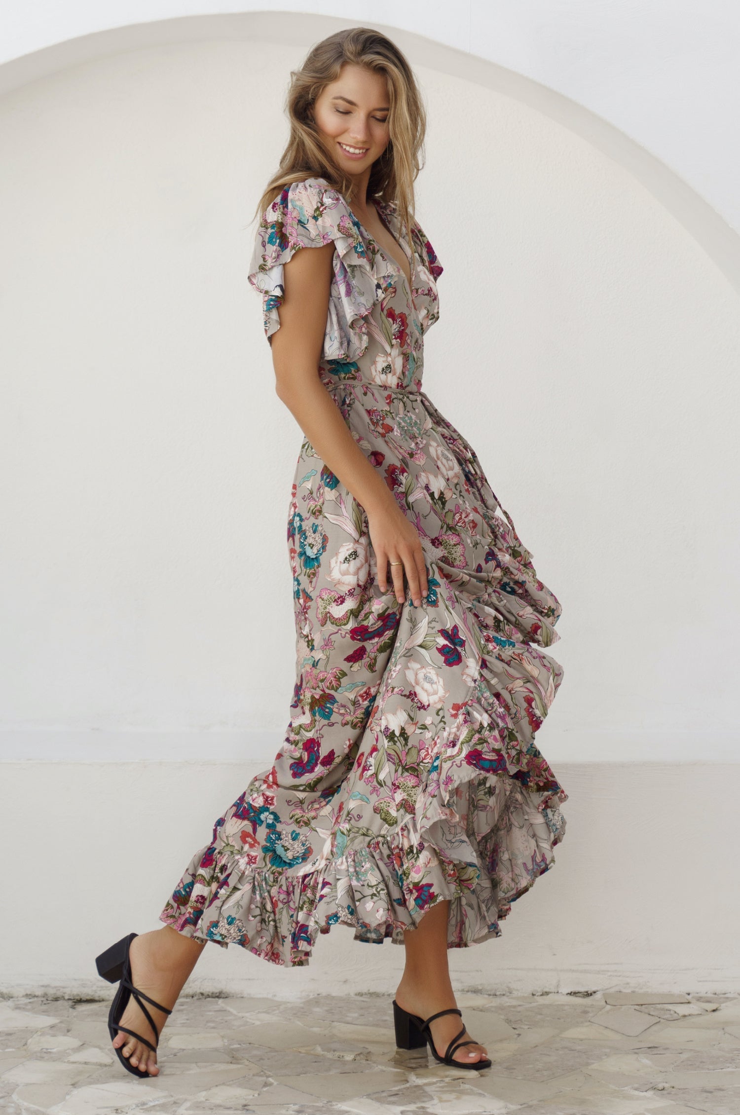 Carmen Wrap Maxi Dress (Sale)