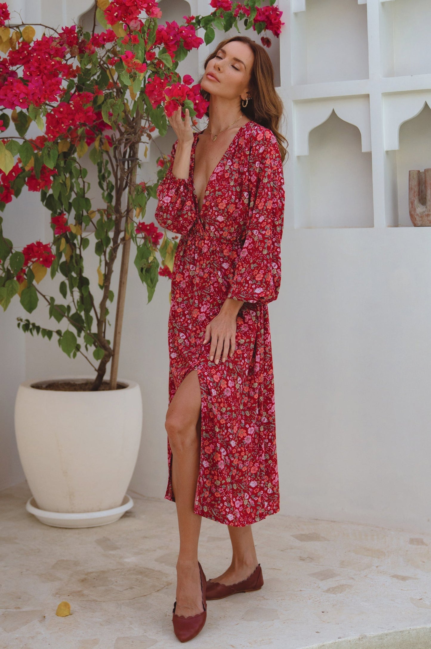 Greta Long Sleeve Midi Dress (Sale)