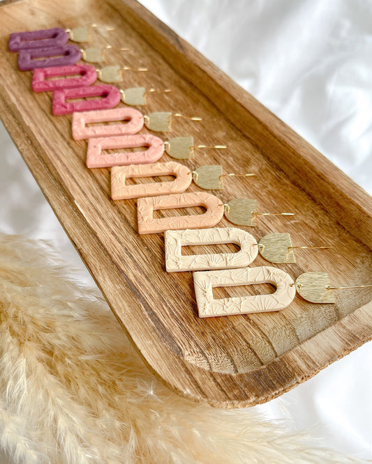 Clay Earrings | Spring Window Dangles