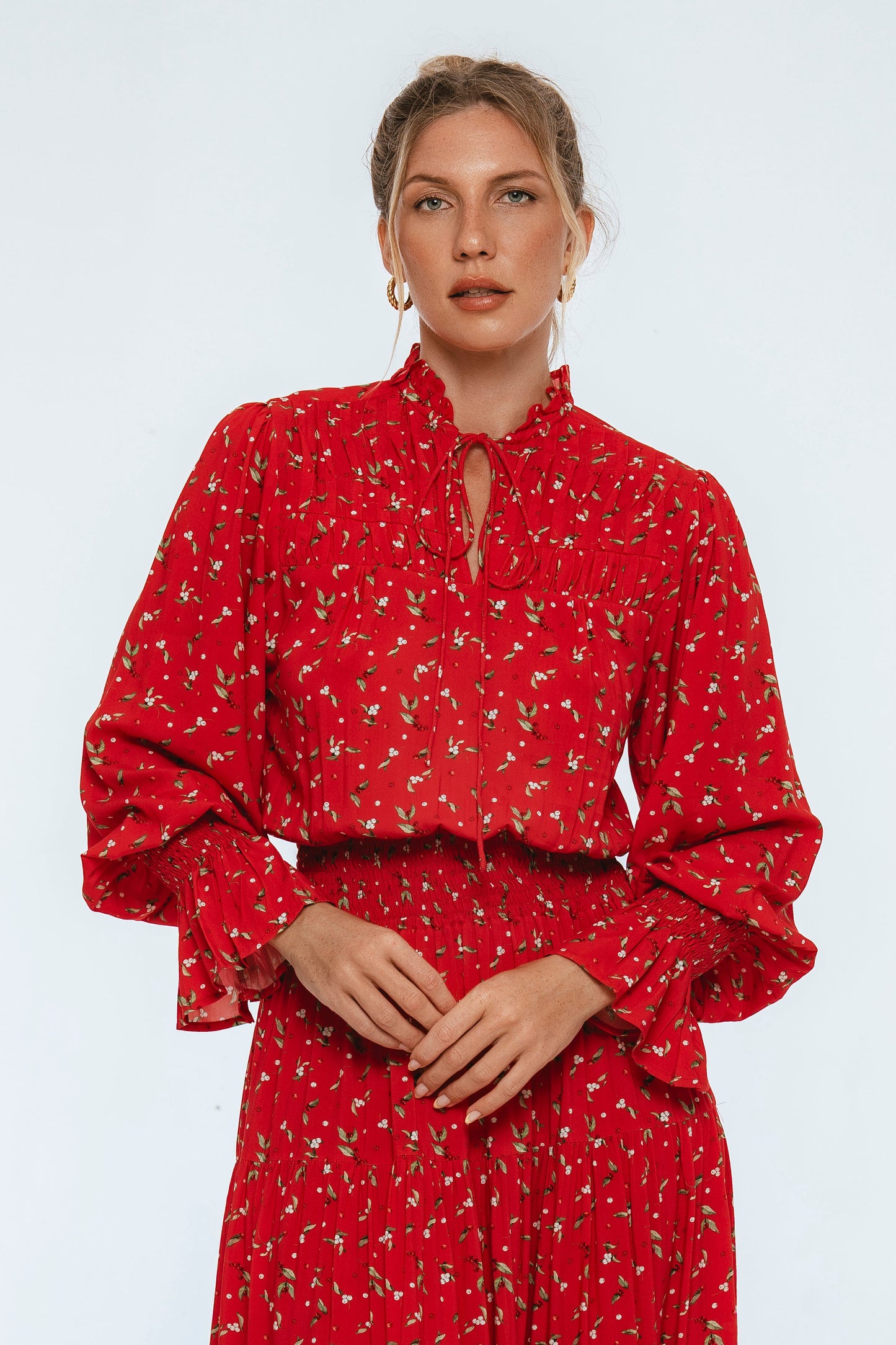 White Lotus Ruffled Maxi Dress