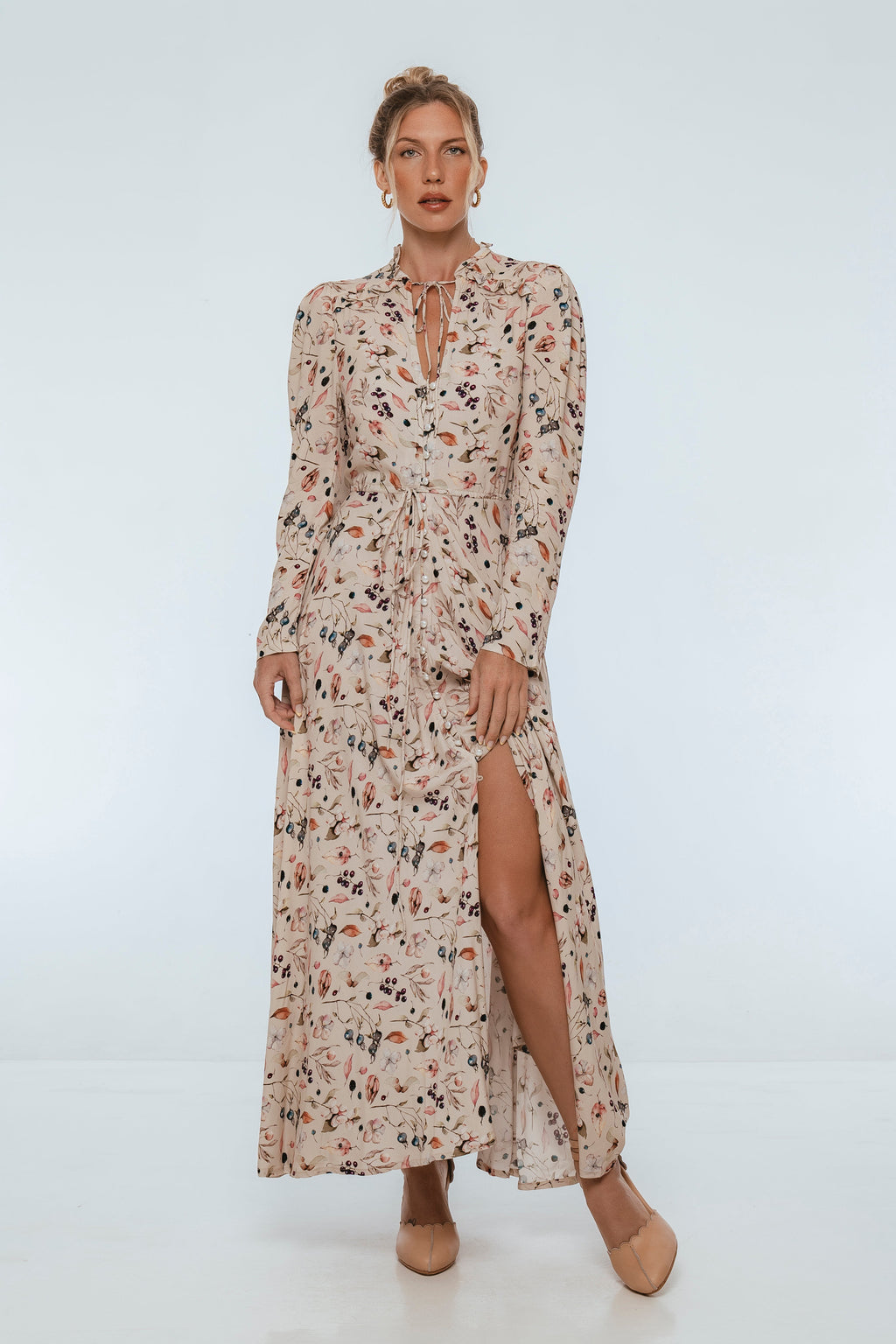 Poeme Long Sleeve Maxi Dress
