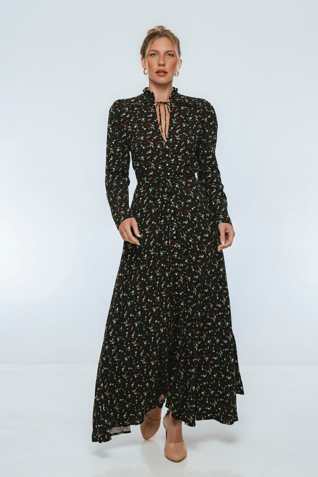 Poeme Long Sleeve Maxi Dress